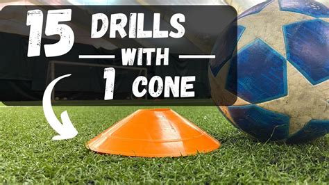 15 Ball Control Drills With 1 Cone Soccerfootball Tutorial Youtube