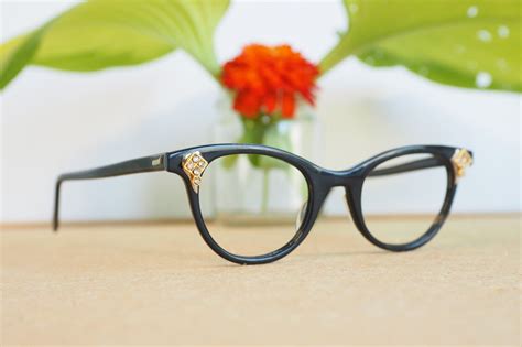 vintage cateye eyeglasses by univis 1960 s nos smalle… gem
