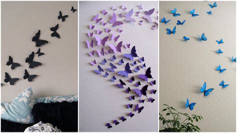 4 Diy Butterfly Wall Decor Ideas From Papers Kifs Room Decoration