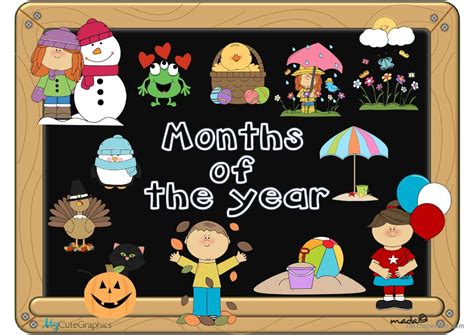 Months Of The Year Vocabulary With English Esl Powerpoints