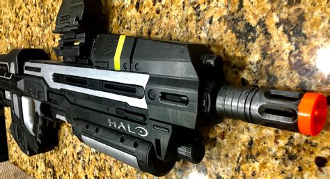 Nerf Halo Ma40 Assault Rifle Motorized Dart Blaster Custom Etsy