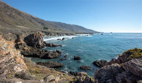Rugged Rocky Coastline At Pacific Valley On The Big Sur Central