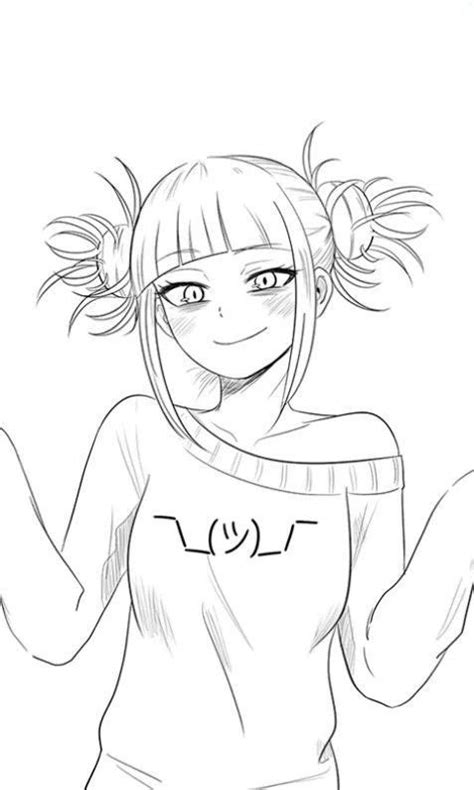 Cute My Hero Academia Coloring Pages Toga Colorear An