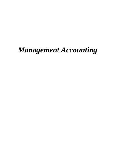 Management Accounting Concepts And Techniques