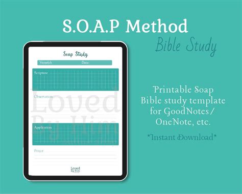 Printable Soap Bible Study Template For Goodnotes Onenote Etsy