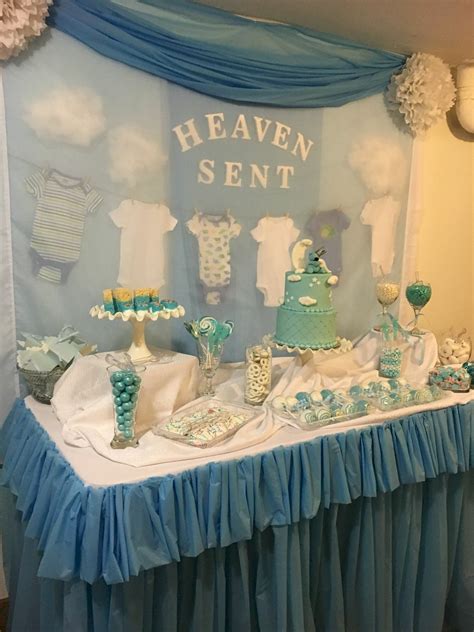 Baby shower decoration diy wooden hoop wreath. 50 Awesome Baby Shower Themes And Decorating Ideas For Boy ...