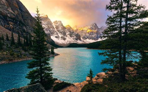 Download Moraine Lake Banff National Park Nature Wallpaper 3840x2400