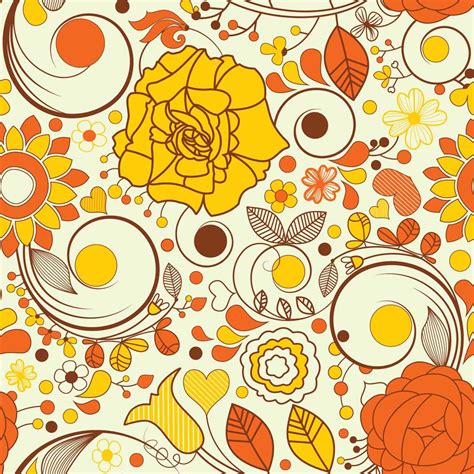Autumn Flowers Wallpaper Vector Art And Graphics