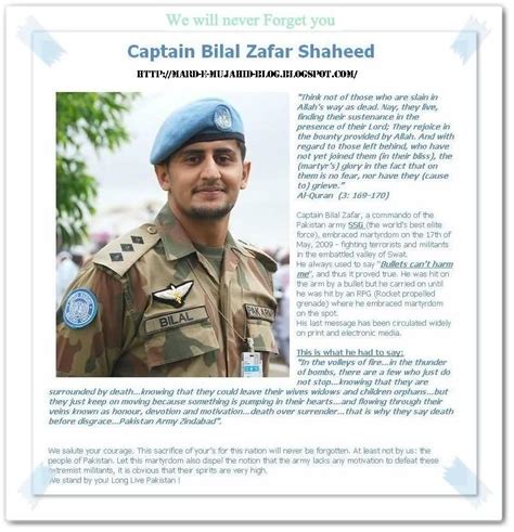 Captain Bilal Shaheed Mard E Mujahid Website Official