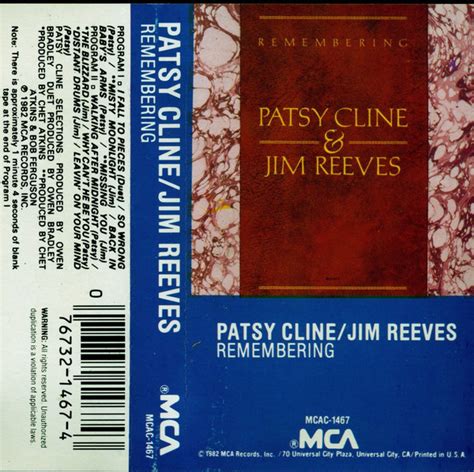 patsy cline jim reeves remembering 1982 cassette discogs