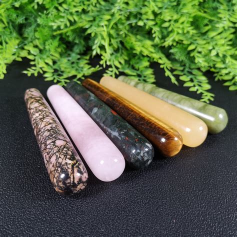 natural quartz crystal stone massage wand massage therapist etsy