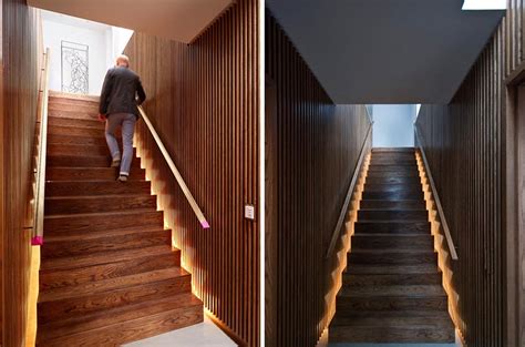 Stairs With Hidden Lighting On Either Side Create A Dramatic Effect