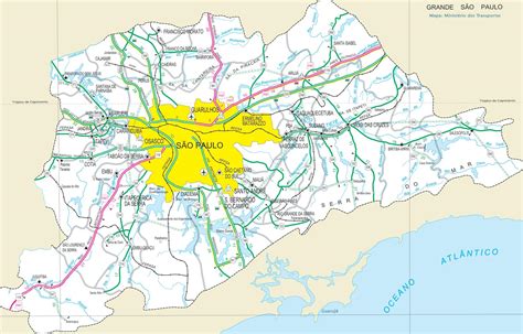 Mapa Sao Paulo Mapy San Paulo Brazylia