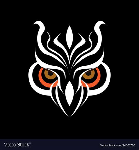Owl Head Logo Design Template Royalty Free Vector Image