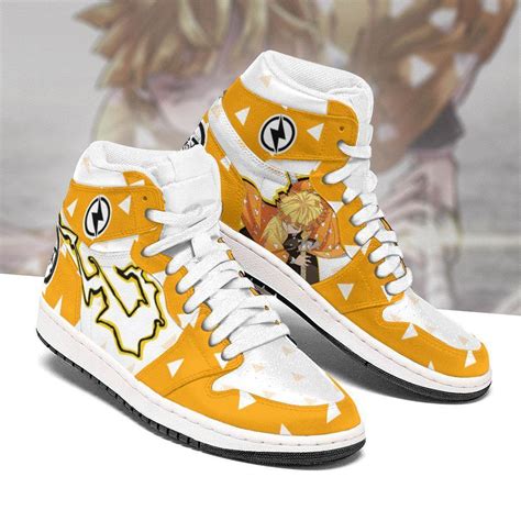Zenitsu Shoes Demon Slayers Shoes Anime Jd Sneakers Custom Thunder