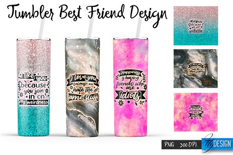 Best Friends Tumbler Png Wrap Tumbler 4 Graphic By Flydesignsvg