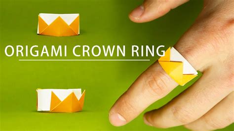 Easy Crown Ring Origami Yakomoga Paper Ring Easy Without Glue Youtube