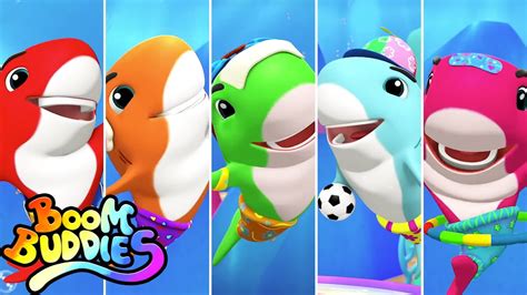 Five Little Baby Sharks Baby Shark Song For Kids Nursery Rhymes And