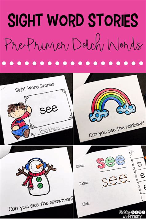Sight Words Emergent Readers Pre Primer Dolch Words • Tickled Pink In