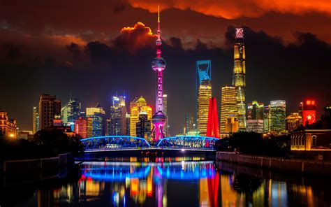 Download Wallpapers 4k Shanghai Shanghai Tower Huangpu River