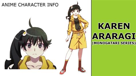 Character Info Araragi Karen Monogatari Series Youtube