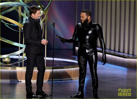 Dylan Mcdermott Gets Haunted By Anthony Anderson Dressed As Ahs Rubber Man At Emmys Photo