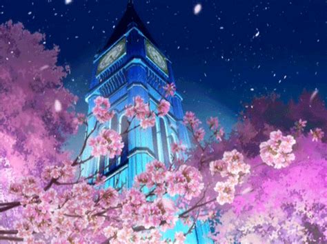 Cherry blossom tree near flowing lava digital wallpaper, digital art. Cherry Blossom GIFs - Find & Share on GIPHY