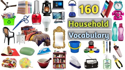 Household Vocabulary Ll Household Items Name In English With