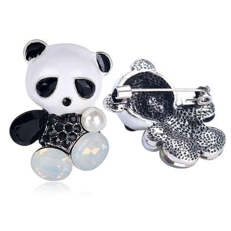 Personality Alloy Oil Dripping Cartoon Animal Panda Brooch Suit