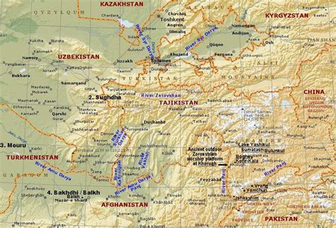 Airyana Vaeja Aryan Homeland Region Map Map Ancient World Maps