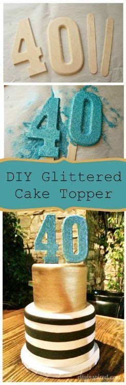 Diy Glittered Number Cake Topper Diy Party Ideas