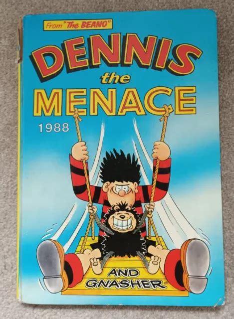 Vintage Dennis The Menace And Gnasher Annual 1988 From The Beano Eur
