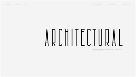Architectural Font Free Download •