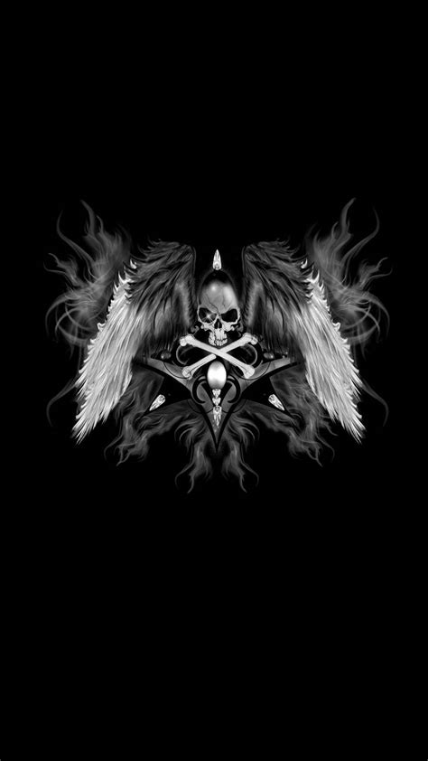 Download Hardcore Black Angel Wings Wallpaper