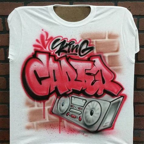 Graffiti Design Personalized Airbrush T Shirt In 2020 Airbrush T Shirts Airbrush Shirts