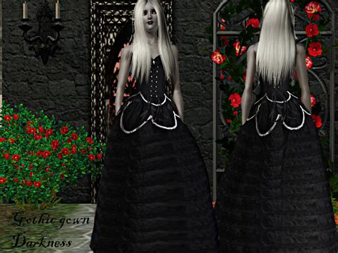 The Sims Resource Gothic Gown Darknesstd