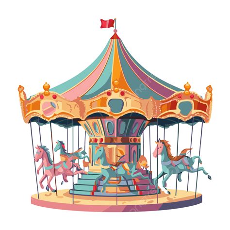 Carousel Clipart Carousel Vektor Carousel Ilustrasi Gambar Kartun
