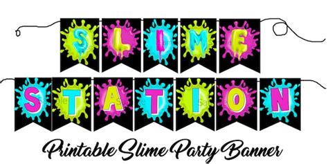 Slime Banner Printable Slime Banner Slime Party Slime Etsy Finland