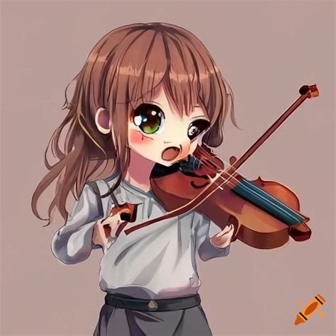 Anime Chibi Playing Violin