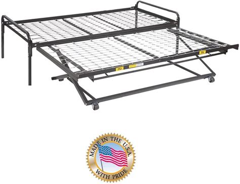 Twin Size Dark Black Metal Day Bed Daybed Frame And Pop Up Trundle 33