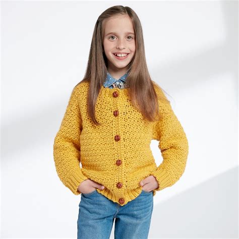 Caron Childs Crochet Crew Neck Cardigan Grey Heather Size 2