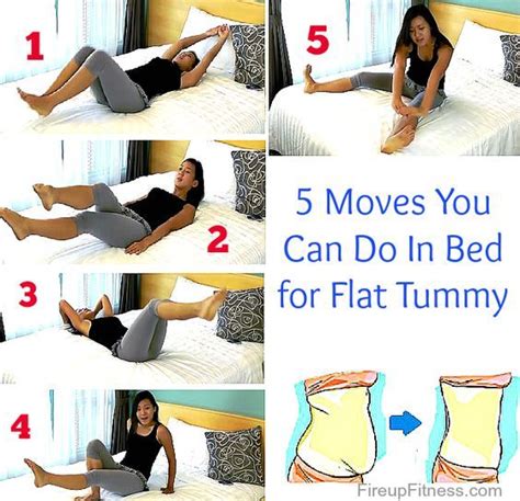 5 Exercises For Flat Tummy You Can Do In Your Bed Tummy Workout