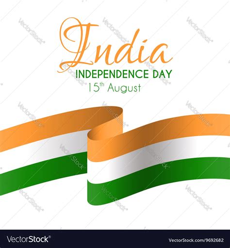 India Independence Day Greeting Card Royalty Free Vector