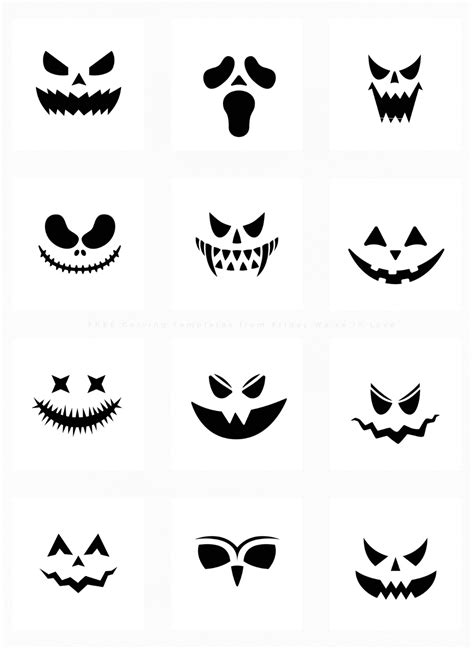 Scary Pumpkin Stencils Free Printable Friday Were In Love