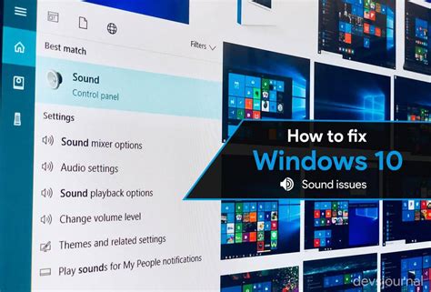 How To Fix Audio Issues Sound Not Working In Windows 10 Devsjournal