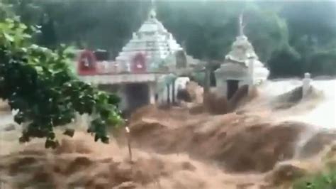 Watch Ancient Shiva Temple Submerges In Flood In Rain Battered Odisha