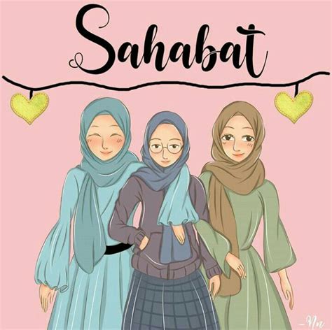 Gambar Kartun Muslimah Bersahabat Terbaru