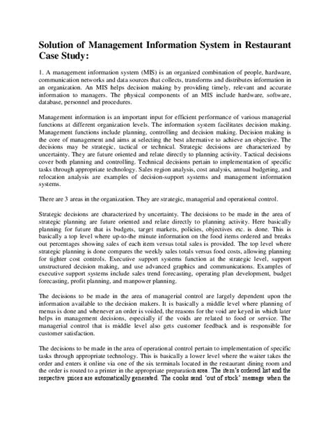 Business Case Study With Solution Pdf