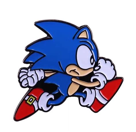 Sonic Hedgehog Enamel Pin Badge Brooch Sega Playstation Etsy
