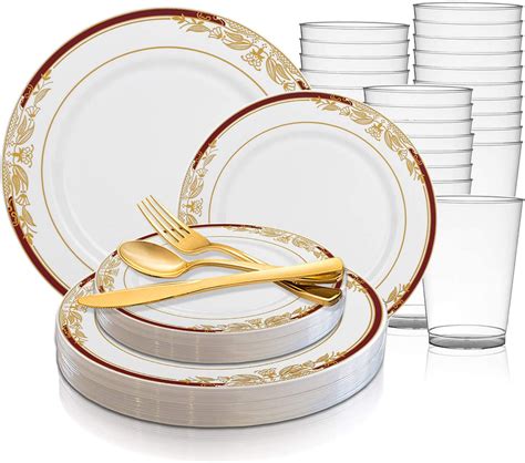 Disposable Plastic Dinnerware Wedding Value Set For 60